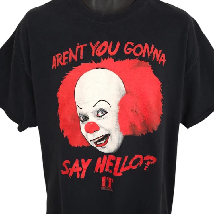 IT Movie T Shirt Mens Size XL Black Pennywise Say Hello Horror Halloween XL
IT Movie T Shirt Mens Size XL Black Pennywise Say Hello Horror Halloween XL