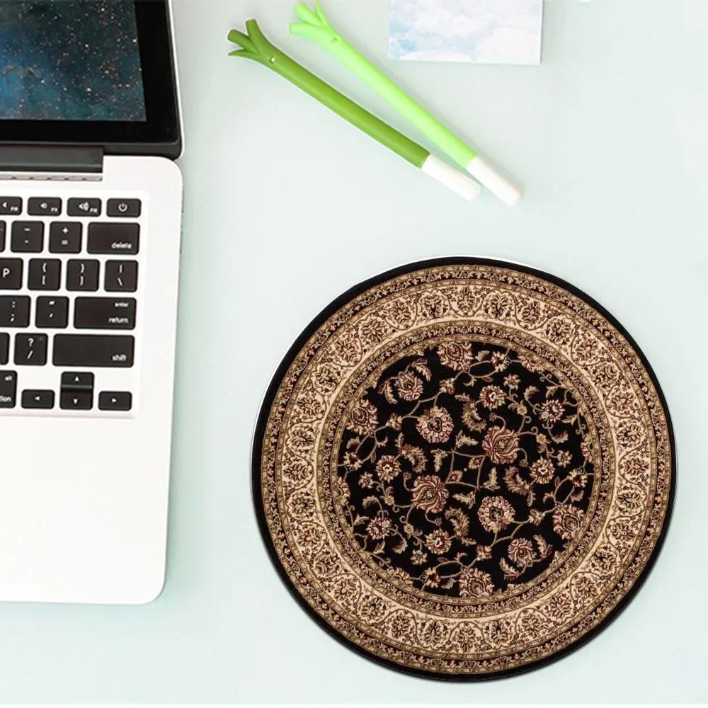 Round Mini Persian Carpet Pattern Mouse Pad Table Rug Anti-slip Mat Desktop 22x22cm Game Computer Mat Gaming Keyboard Gamer Rugs Lock edge
Round Mini Persian Carpet Pattern Mouse Pad Table Rug Anti-slip Mat Desktop 22x22cm Game Computer Mat Gaming Keyboard Gamer Rugs Lock edge