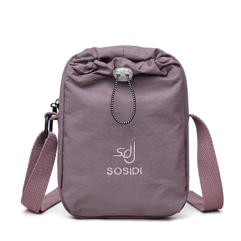 Сумка-мешок для чайника на шнурке Унисекс Легкая на плечо через плечо Сумка для мобильного телефона темно-фиолетового