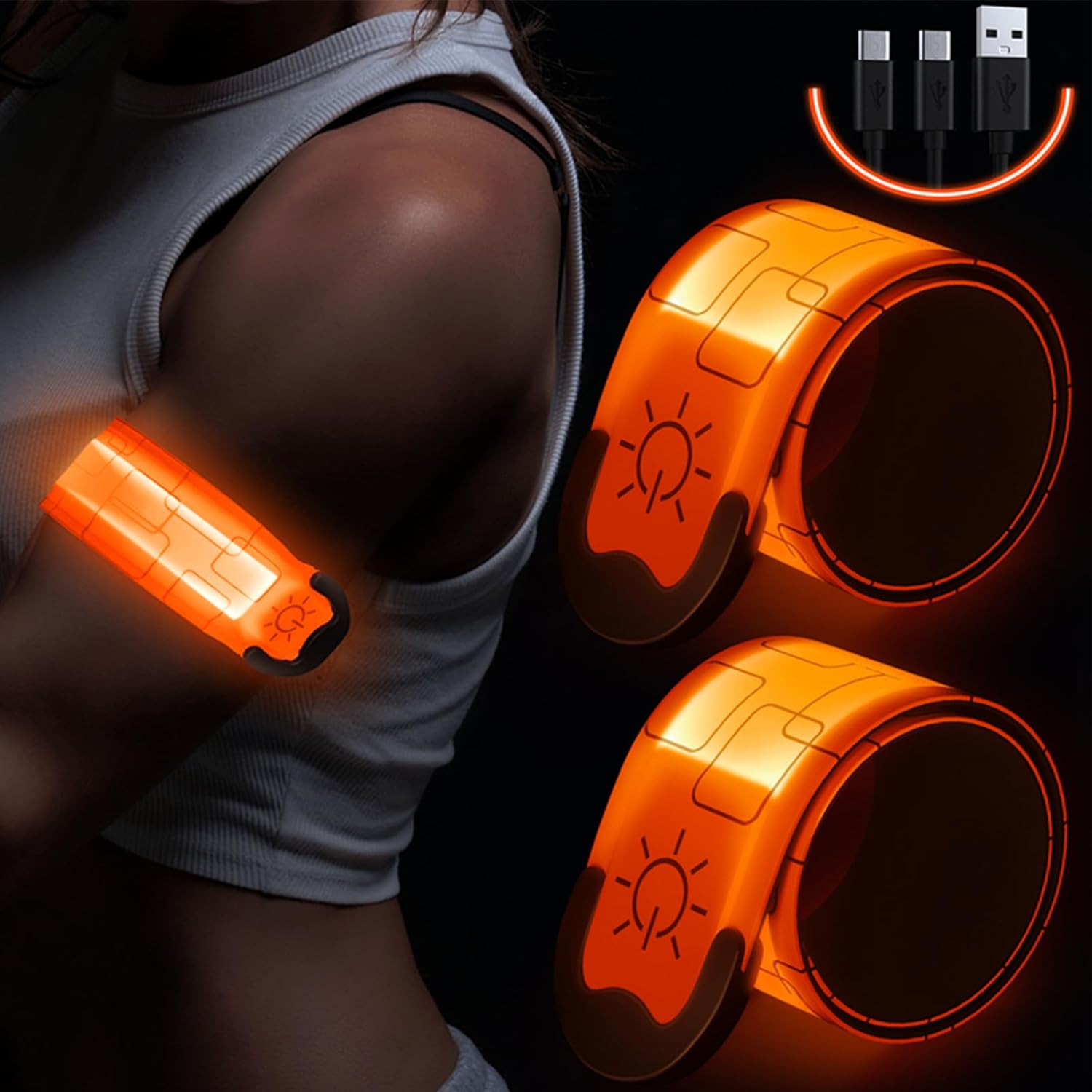 LED Armband Rechargeable for Running(2 Pack), Running Lights for Runners, Running Lights, High Visibility Reflective Running Gea помаранчевий
LED Armband Rechargeable for Running(2 Pack), Running Lights for Runners, Running Lights, High Visibility Reflective Running Gea помаранчевий