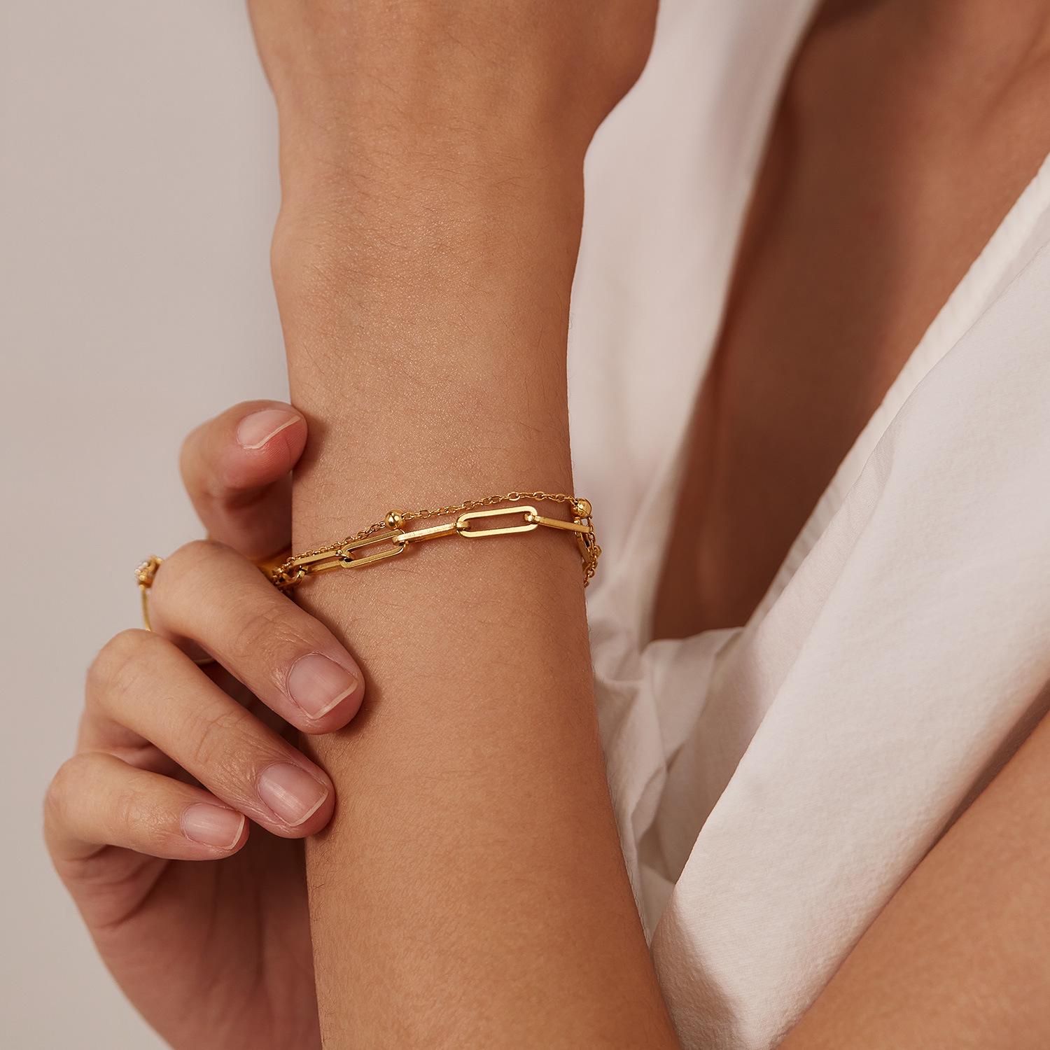 Minimalist Japanese & Korean Titanium Steel Paperclip and Beaded Bracelet - Women s Versatile Accessories
Minimalist Japanese & Korean Titanium Steel Paperclip and Beaded Bracelet - Women s Versatile Accessories