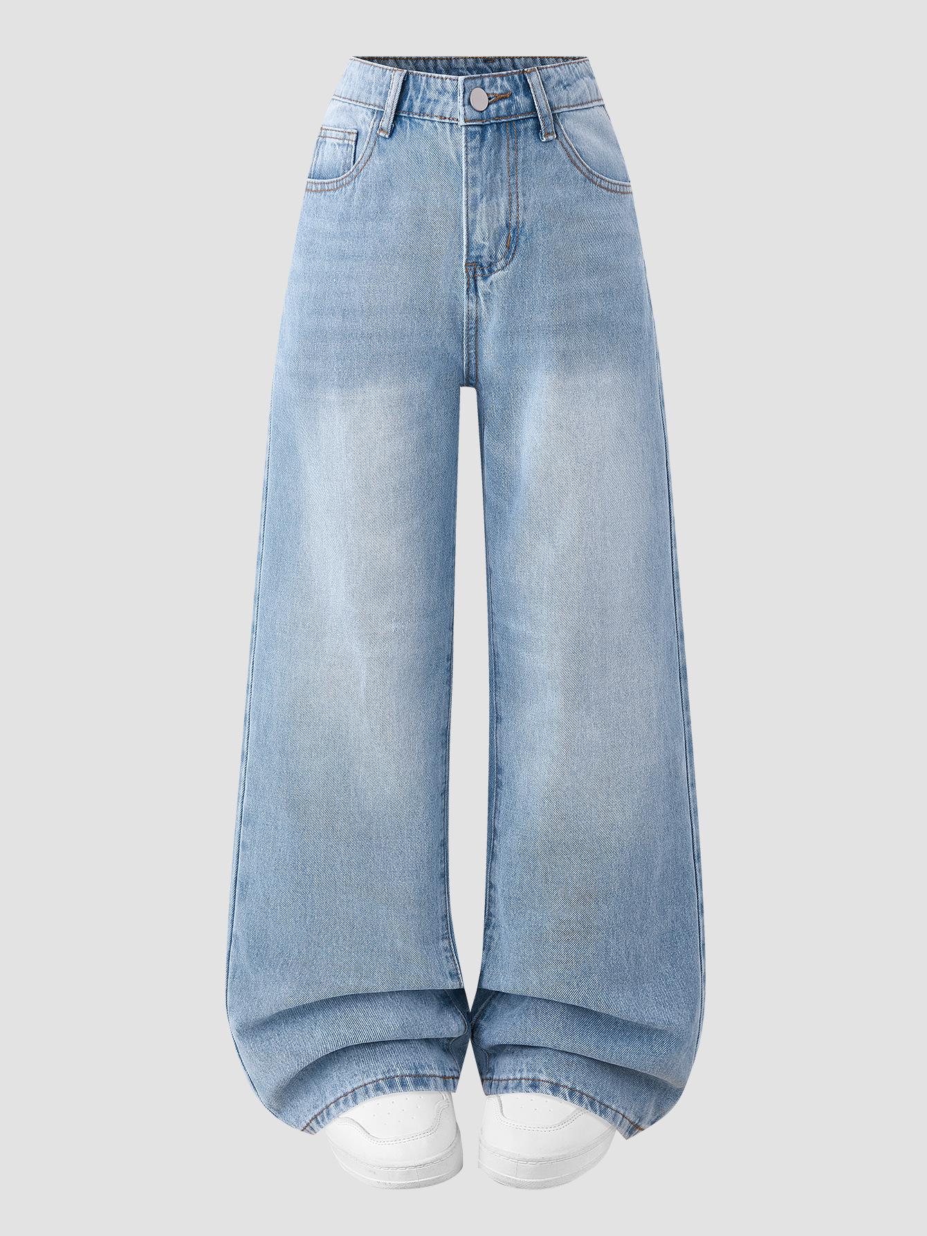 Джинси з високою талією та широкими штанинами для дівчат-підлітків, з регульованою талією - Простий дизайн 12-13 years
Джинси з високою талією та широкими штанинами для дівчат-підлітків, з регульованою талією - Простий дизайн 12-13 years