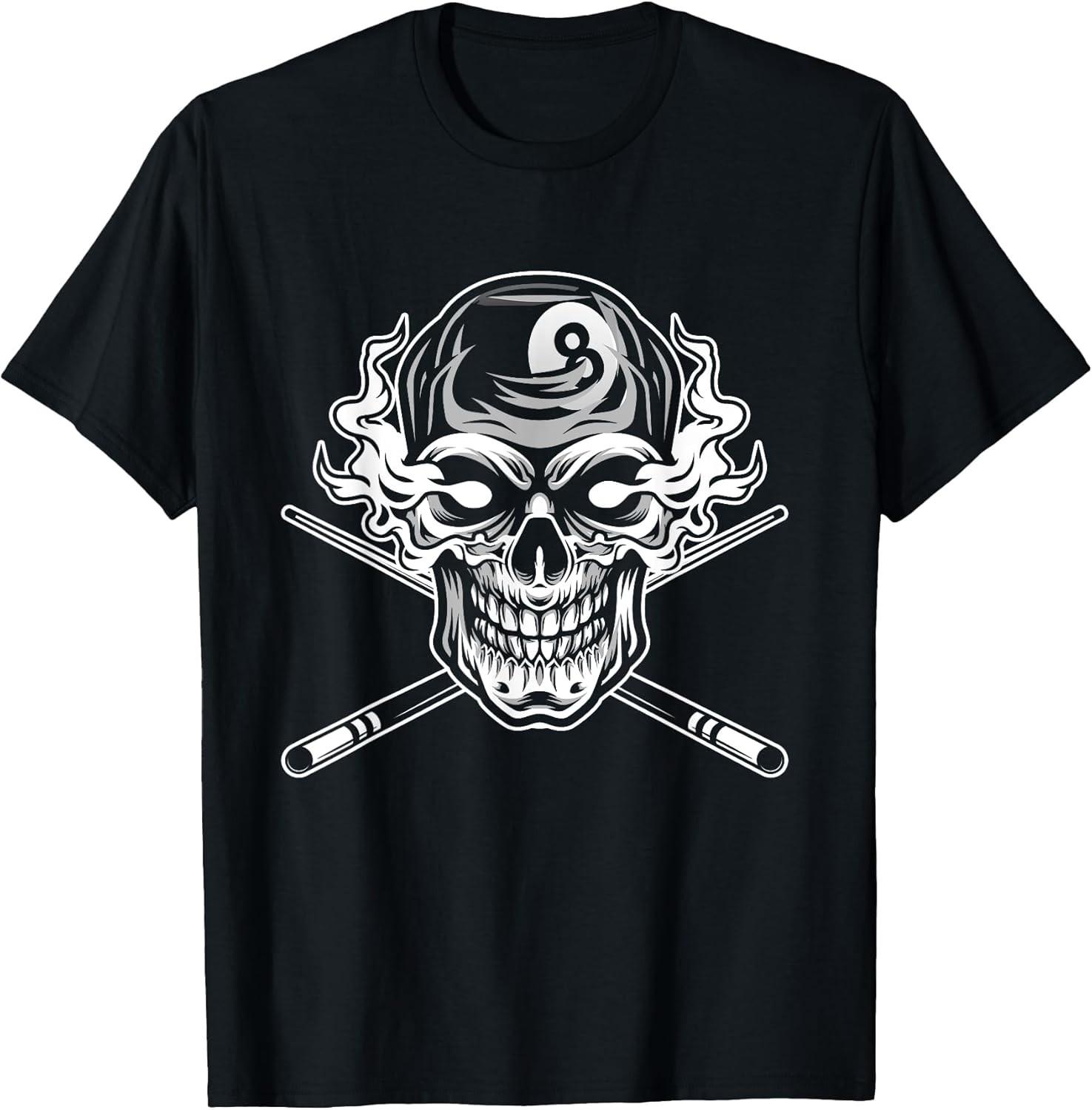 Skull Billiards Snooker Billiard 8 Ball Player Cue Sports T-Shirt 5XL різнокольоровий
Skull Billiards Snooker Billiard 8 Ball Player Cue Sports T-Shirt 5XL різнокольоровий