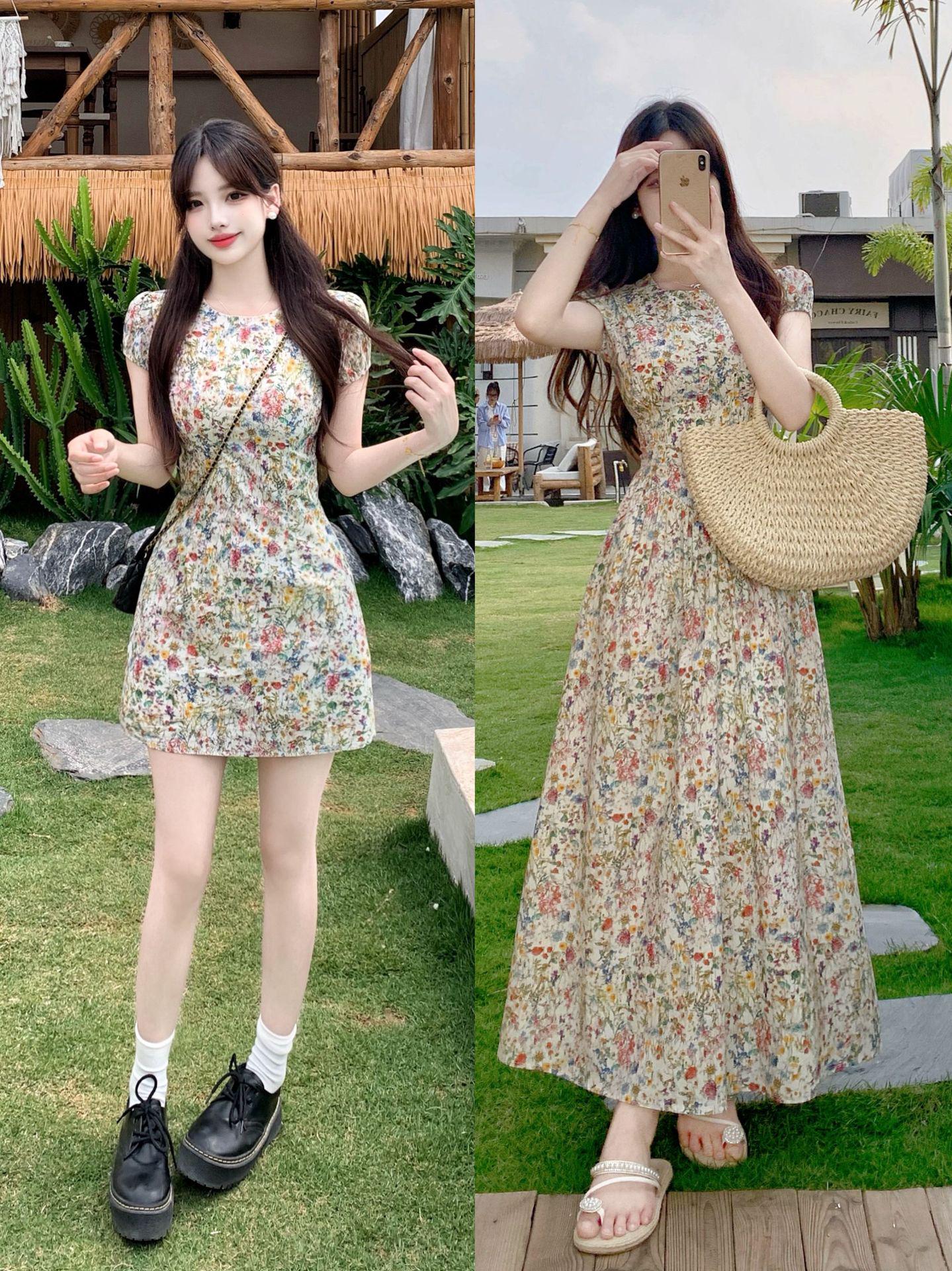 Plus Size Women s Floral Print Dress - Spring/Summer Round Neck, Short/Long Style, Slimming Waist XXXL
Plus Size Women s Floral Print Dress - Spring/Summer Round Neck, Short/Long Style, Slimming Waist XXXL