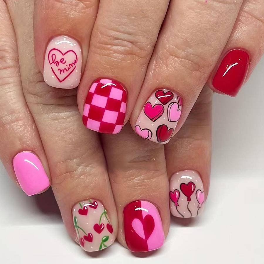 Valentine s Day Square Glossy Color Block Sweet Heart Press-On Nails - 24 Pieces 2025 Edition
Valentine s Day Square Glossy Color Block Sweet Heart Press-On Nails - 24 Pieces 2025 Edition