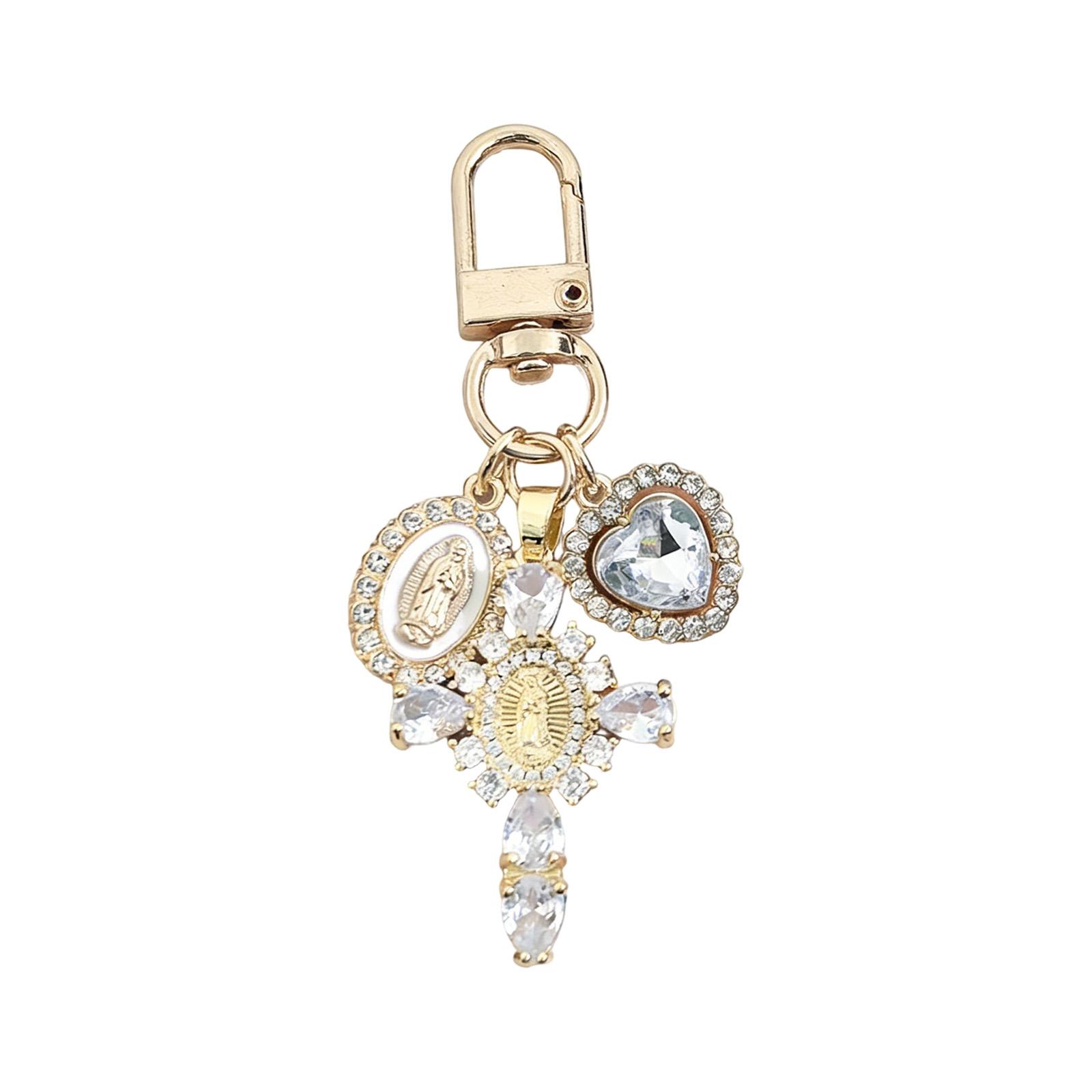 Cute Mary Cross Keychain, Women s Bag Charm Key Chain, Suitable For Wallets And Handbags, Heart-shaped Keychain Accessory. One Size білий
Cute Mary Cross Keychain, Women s Bag Charm Key Chain, Suitable For Wallets And Handbags, Heart-shaped Keychain Accessory. One Size білий
