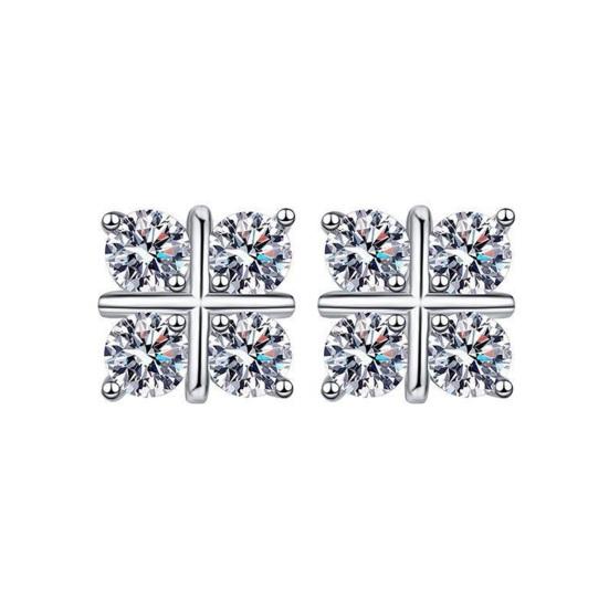 1 Pair Stud Earrings Four-Leaf Clover Design Micro-Setting High Clarity Cubic Zirconia Sparkling Earrings Jewelry Gift 1
1 Pair Stud Earrings Four-Leaf Clover Design Micro-Setting High Clarity Cubic Zirconia Sparkling Earrings Jewelry Gift 1