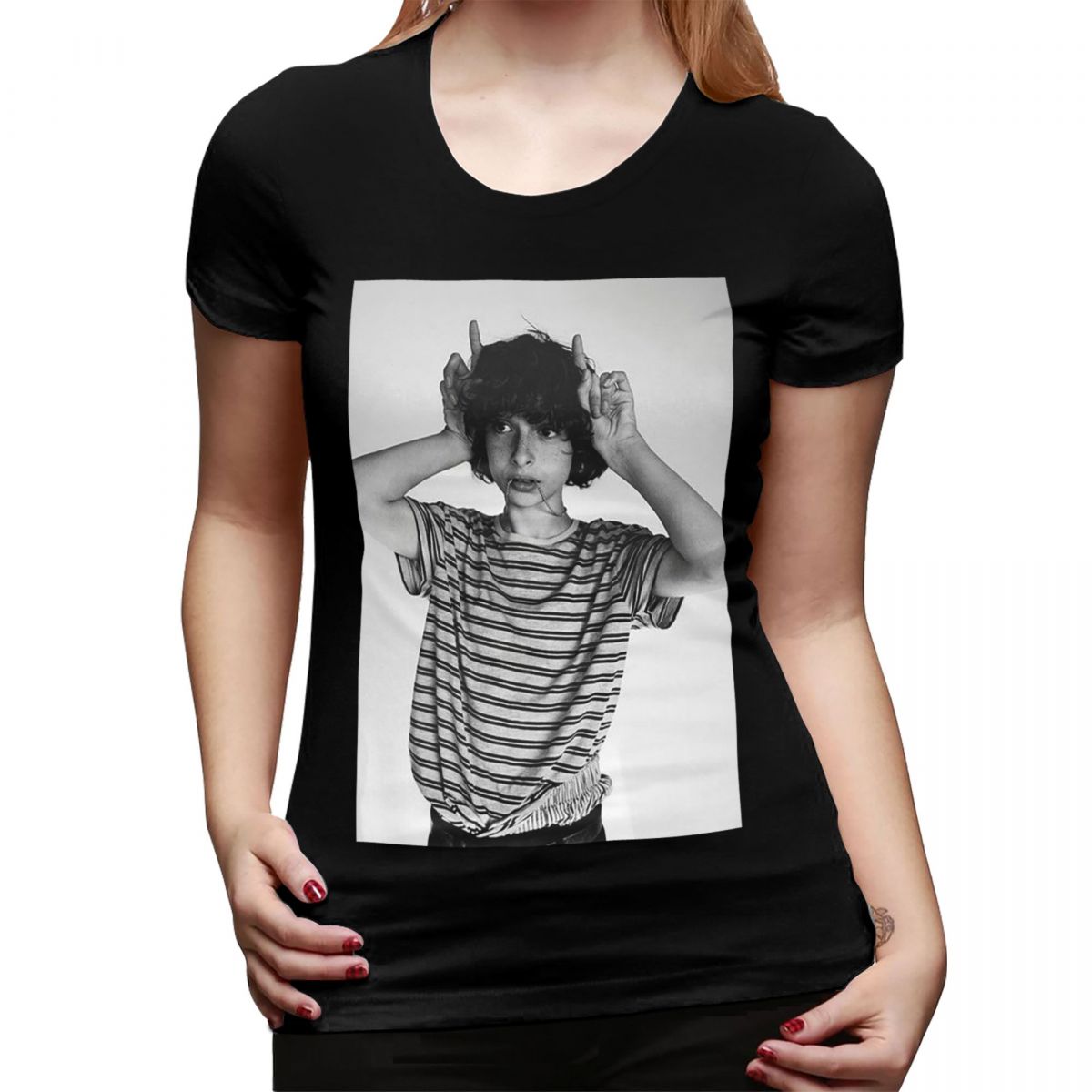Finn Wolfhard TShirt for Women Crew Neck Streetwear T Shirts Womens Short Sleeve Summer Clothes Tops 2XL
Finn Wolfhard TShirt for Women Crew Neck Streetwear T Shirts Womens Short Sleeve Summer Clothes Tops 2XL