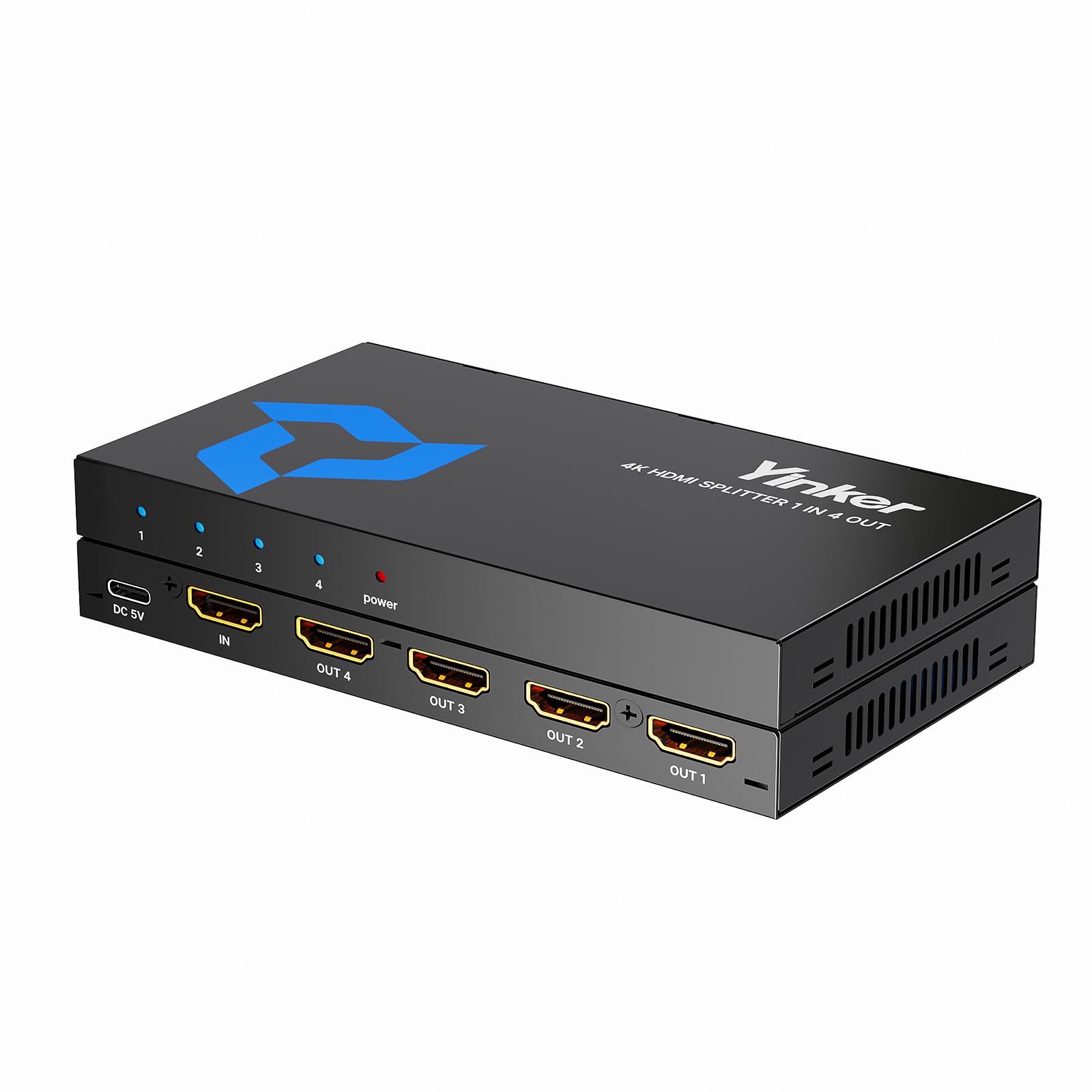 4K HDMI Splitter 1 Input 4 Output 1x4 Ultra Thin HDMI Splitter for Multiple 1 to 4 USB Powered Only for PS4 Fire Stick HDTV Splitter, 4K@30Hz
4K HDMI Splitter 1 Input 4 Output 1x4 Ultra Thin HDMI Splitter for Multiple 1 to 4 USB Powered Only for PS4 Fire Stick HDTV Splitter, 4K@30Hz