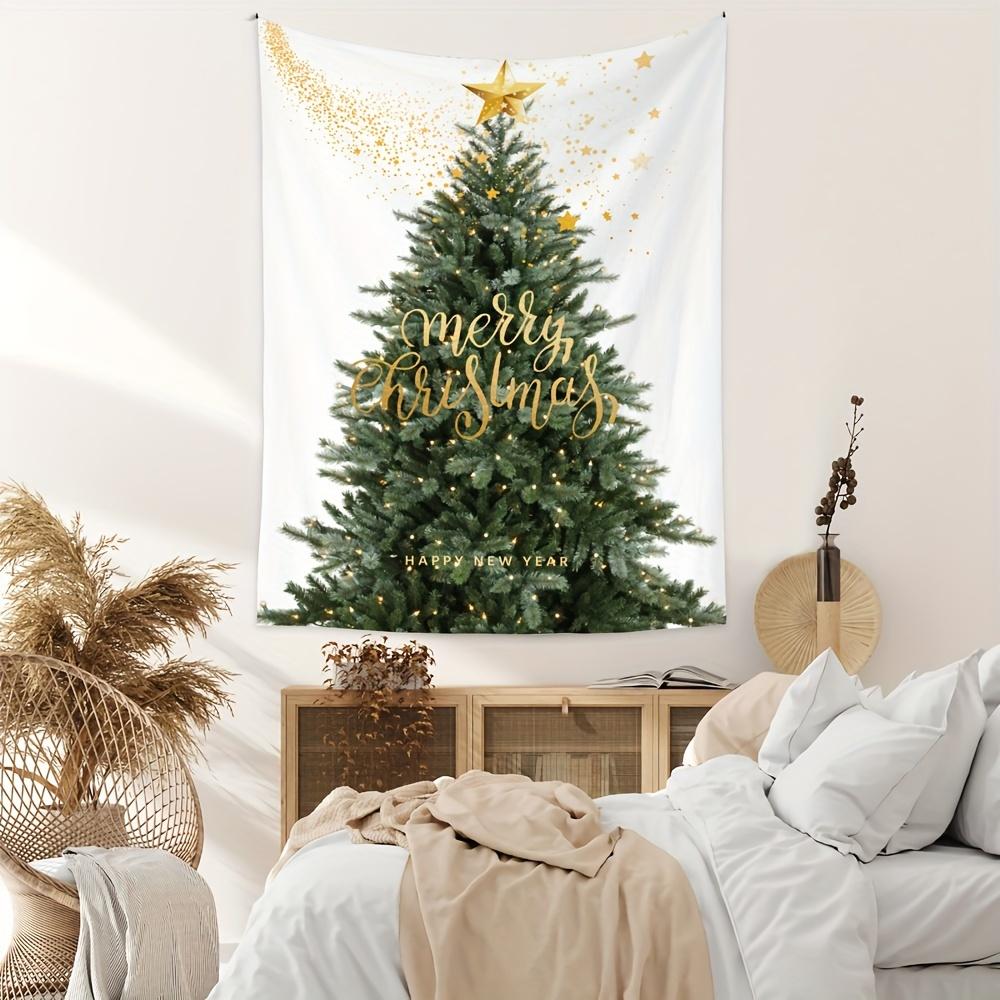 VIKAMA Christmas and New Year tapestries Christmas tree lights golden stars bedroom and living room wall decorations 74x94cm(29x37in)
VIKAMA Christmas and New Year tapestries Christmas tree lights golden stars bedroom and living room wall decorations 74x94cm(29x37in)