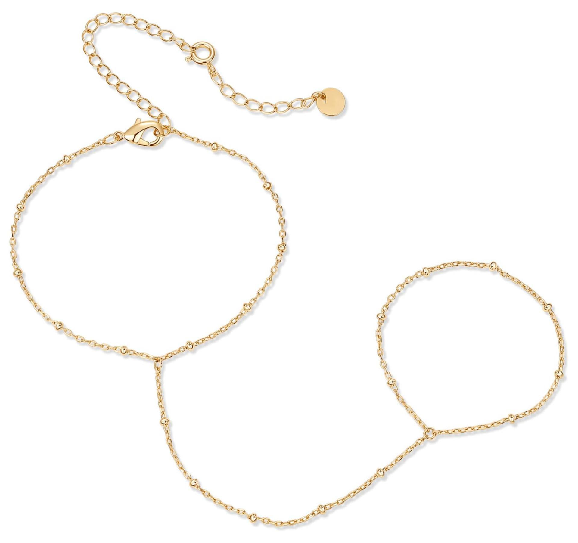 Stainless Steel Hand Chain Bracelet for Women 18K Gold Color Waterproof Zircon Bead Finger Chain Fashion Bracelet Summer Jewelry
Stainless Steel Hand Chain Bracelet for Women 18K Gold Color Waterproof Zircon Bead Finger Chain Fashion Bracelet Summer Jewelry