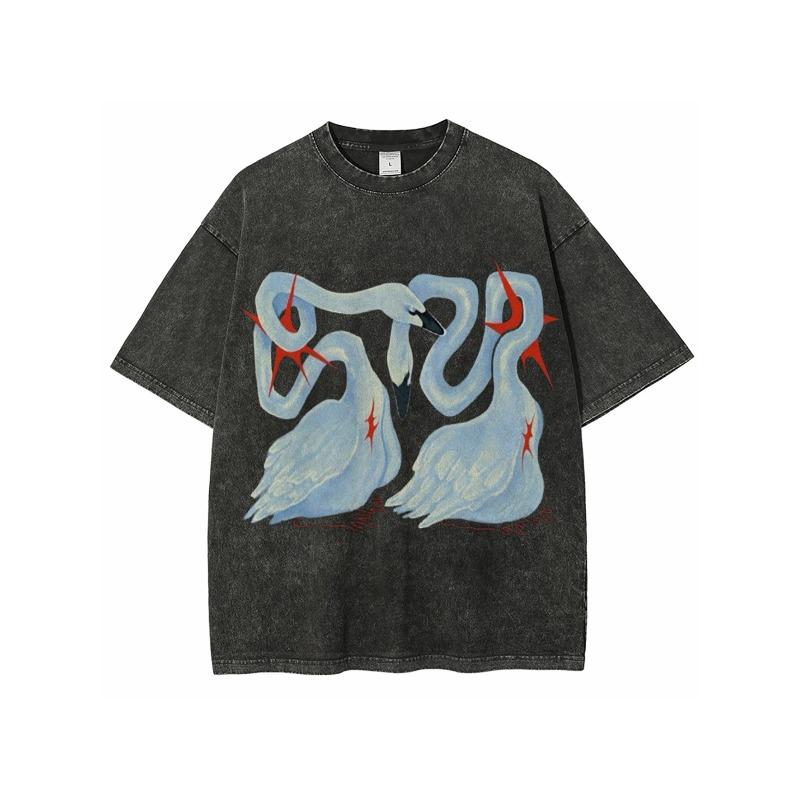 European Size Washed, Red-Necked Swan Show Printed T-Shirt, High-Quality Batik Retro Fashion Brand T-Shirt, Daily Wear Explosion, Holiday Gifts 5XL чорний
European Size Washed, Red-Necked Swan Show Printed T-Shirt, High-Quality Batik Retro Fashion Brand T-Shirt, Daily Wear Explosion, Holiday Gifts 5XL чорний