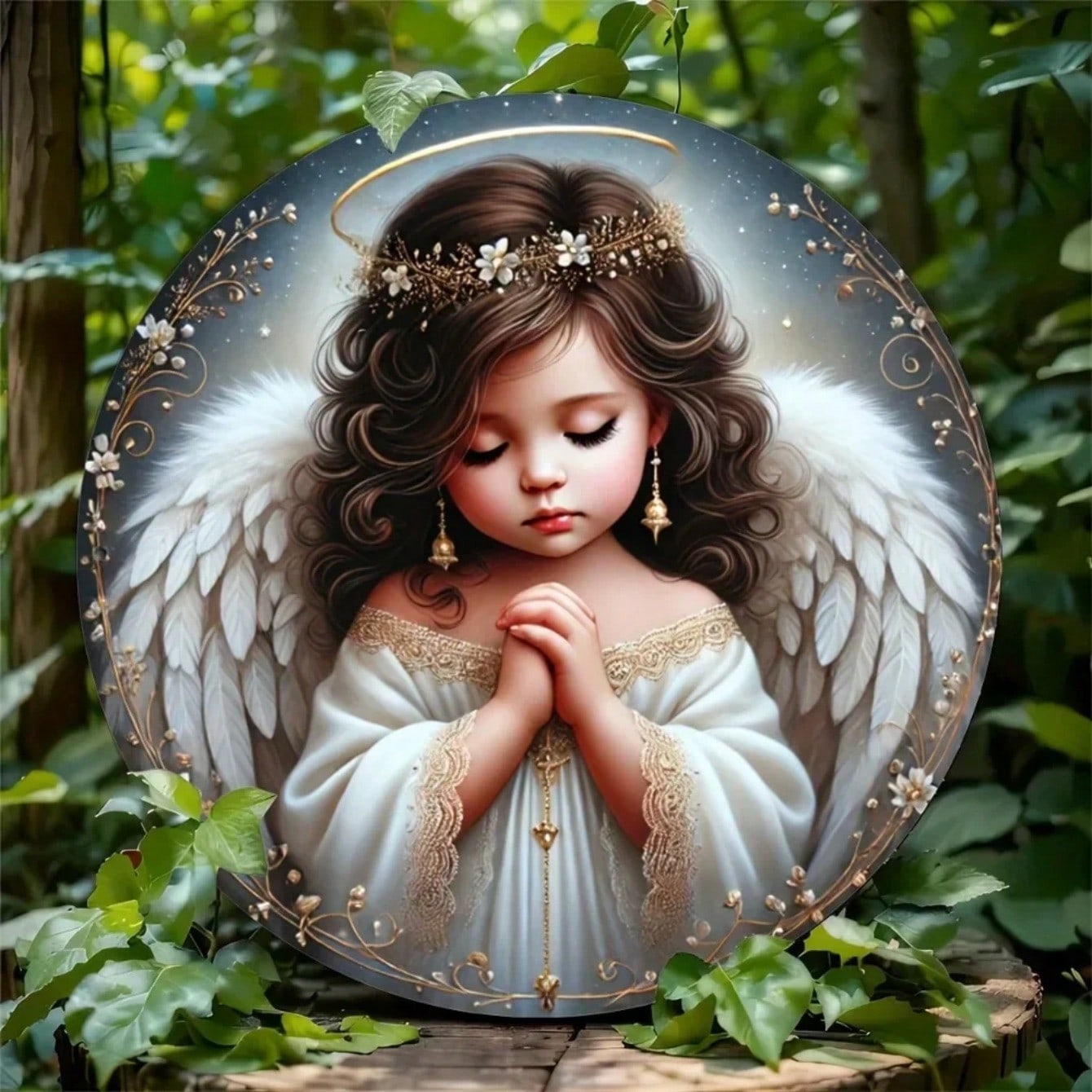 Vintage Metal Angel Wings Decor Round Wall Art for Home Garden Gift різнокольоровий
Vintage Metal Angel Wings Decor Round Wall Art for Home Garden Gift різнокольоровий