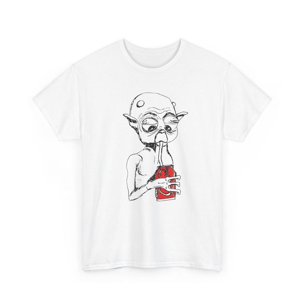 mysterious alien creature (MAC) drinking cola original sketch tshirt L
mysterious alien creature (MAC) drinking cola original sketch tshirt L