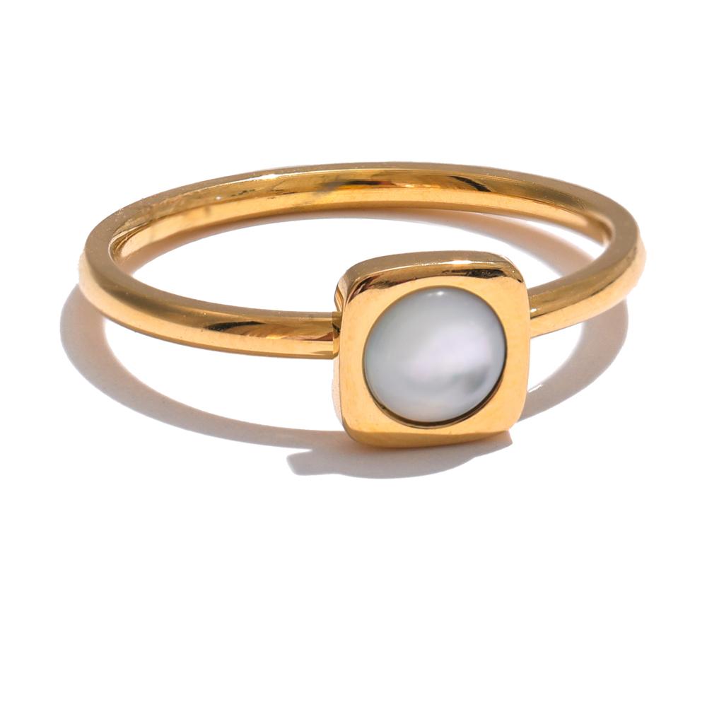 Yhpup Natural Shell Square Thin Fashion Ring 316L Stainless Steel Gold Color Charm Chic Jewelry 18K PVD Plated Waterproof 9
Yhpup Natural Shell Square Thin Fashion Ring 316L Stainless Steel Gold Color Charm Chic Jewelry 18K PVD Plated Waterproof 9