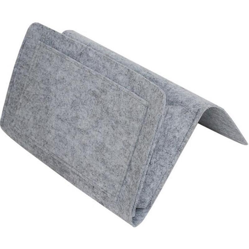 Felt Bedside Storage Bag Hanging Organizer for Remote Control Phone Sofa Bedside Holder Pockets 32x10x20cm світло-сірий колір
Felt Bedside Storage Bag Hanging Organizer for Remote Control Phone Sofa Bedside Holder Pockets 32x10x20cm світло-сірий колір