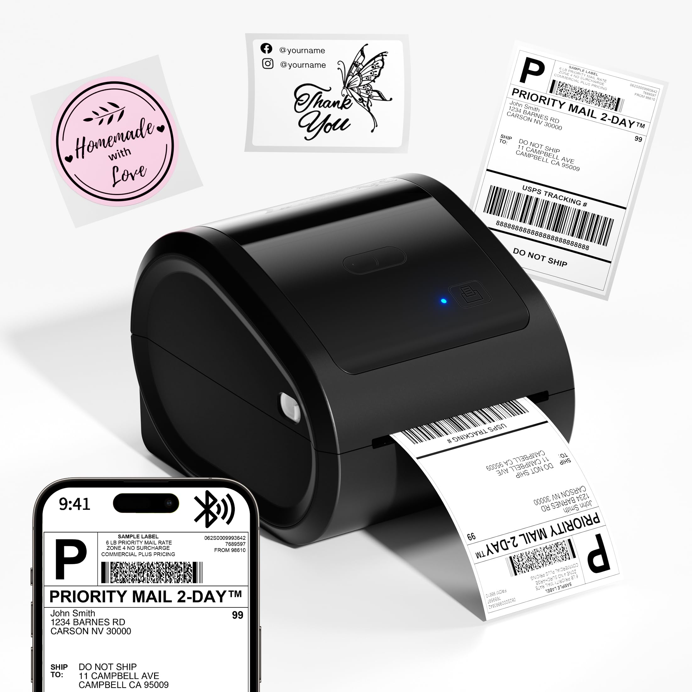ItriAce D520BT Shipping Label Printer,Thermal Label Printer for Small Business & Shipping Packages,4x6 Bluetooth Printer,Support Windows,Mac,Chrome OS
ItriAce D520BT Shipping Label Printer,Thermal Label Printer for Small Business & Shipping Packages,4x6 Bluetooth Printer,Support Windows,Mac,Chrome OS