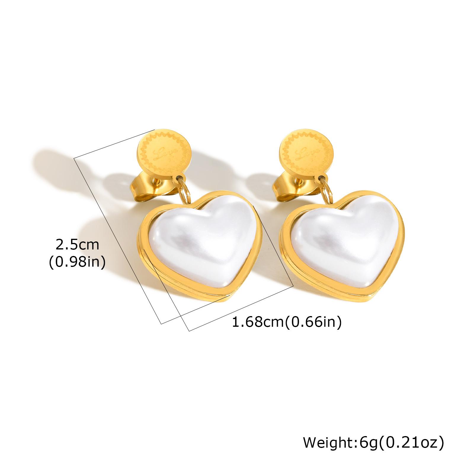 Vnox Heart Pearl Pendant Necklace Earring Set For Women Stainless Steel Elegant Snake Chain Charm Jewelry Gift To Mom Free Card
Vnox Heart Pearl Pendant Necklace Earring Set For Women Stainless Steel Elegant Snake Chain Charm Jewelry Gift To Mom Free Card