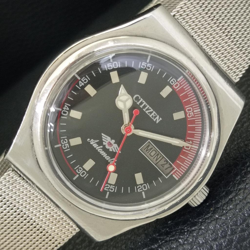 CITIZEN AUTOMATIC 8200 VINTAGE JAPAN MENS BLACK COLOR DIAL WATCH a702779-1 R210-a702779
CITIZEN AUTOMATIC 8200 VINTAGE JAPAN MENS BLACK COLOR DIAL WATCH a702779-1 R210-a702779