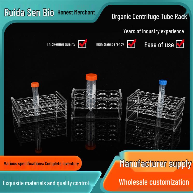 Multi-Size Test and Centrifuge Tube Rack: 1.5ml, 5ml, 10ml, 15ml, 50ml, 8, 10, 18, 24 holes for Organic Tubes 24 holes for 1.5ml
Multi-Size Test and Centrifuge Tube Rack: 1.5ml, 5ml, 10ml, 15ml, 50ml, 8, 10, 18, 24 holes for Organic Tubes 24 holes for 1.5ml
