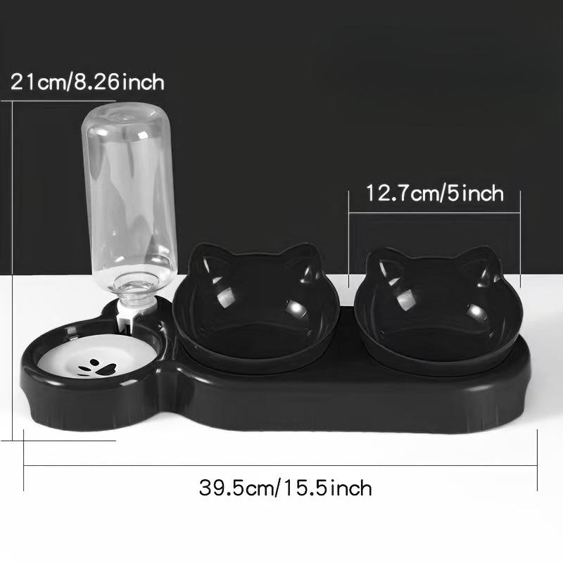 3 in 1 Elevated Cat Bowl Set Non Spill Dog Food Water Feeder Plastic Pet Supplies
3 in 1 Elevated Cat Bowl Set Non Spill Dog Food Water Feeder Plastic Pet Supplies