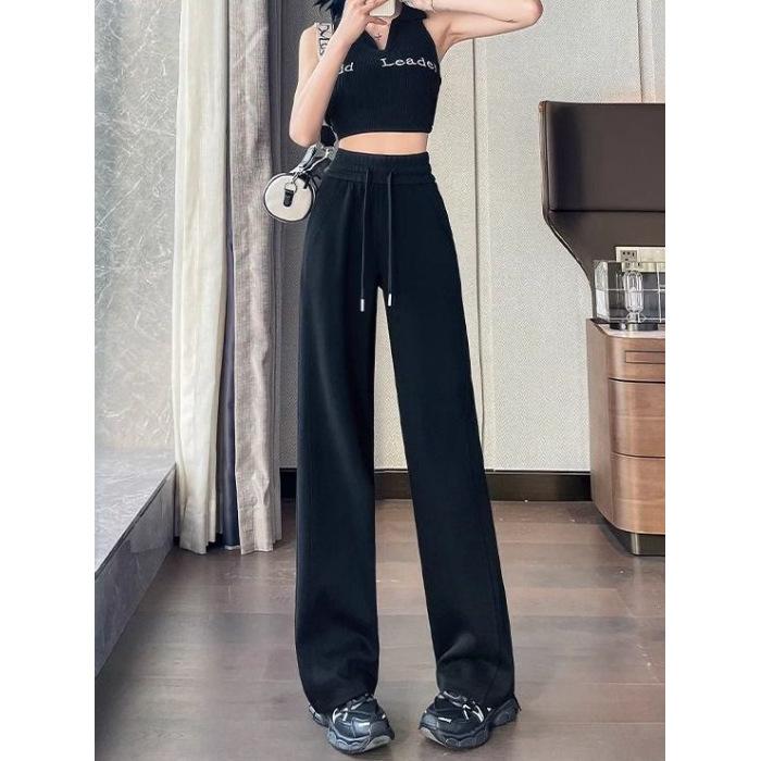 Банановые спортивные штаны женские весенне-осенние с высокой посадкой свободные тонкие широкие штанины зауженная версия повседневных спортивных штанов 2XL чёрный
Банановые спортивные штаны женские весенне-осенние с высокой посадкой свободные тонкие широкие штанины зауженная версия повседневных спортивных штанов 2XL чёрный