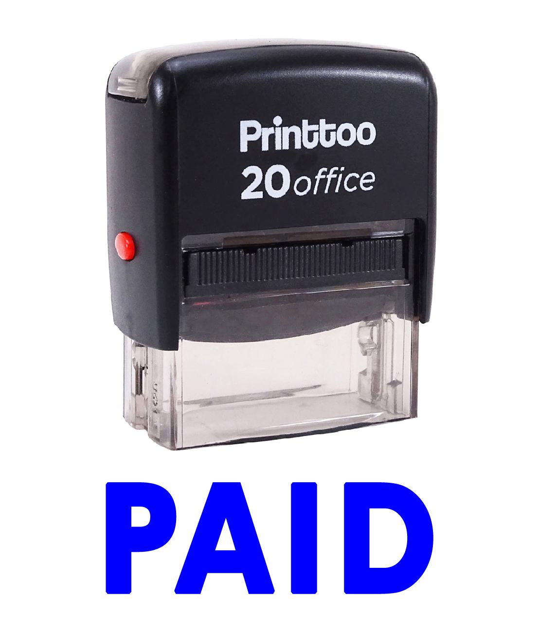 Printtoo Custom Stamp PAID Self Inking Rubber Stamp Office Stationary-Black 14 mm x 38 mm (Approx) синій
Printtoo Custom Stamp PAID Self Inking Rubber Stamp Office Stationary-Black 14 mm x 38 mm (Approx) синій
