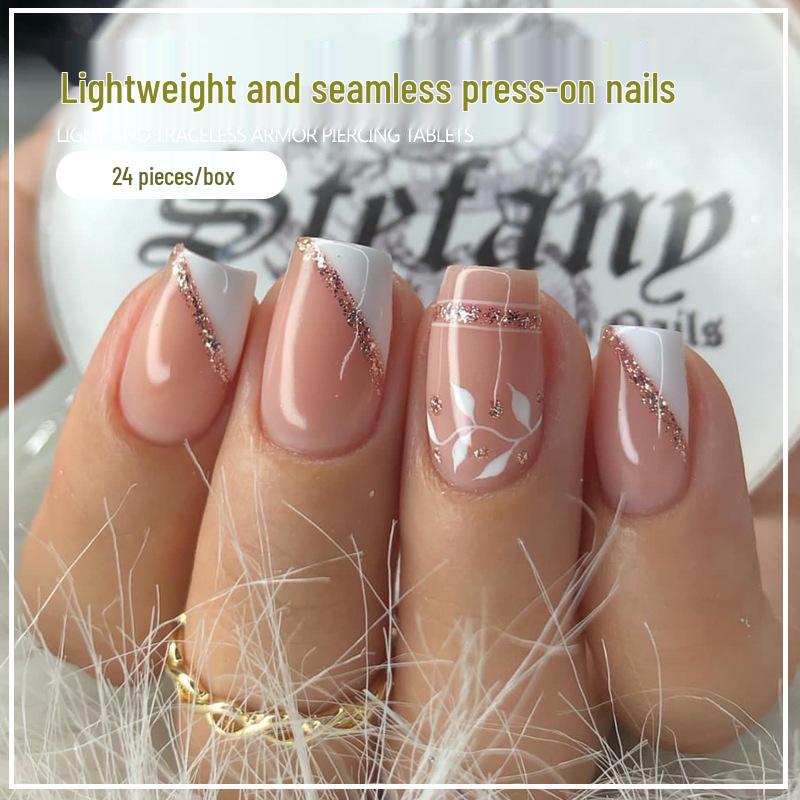 2025 Cross-border Removable Nude Gold French Manicure Trapezoidal Nail Pieces Gel Sealing Glue
2025 Cross-border Removable Nude Gold French Manicure Trapezoidal Nail Pieces Gel Sealing Glue