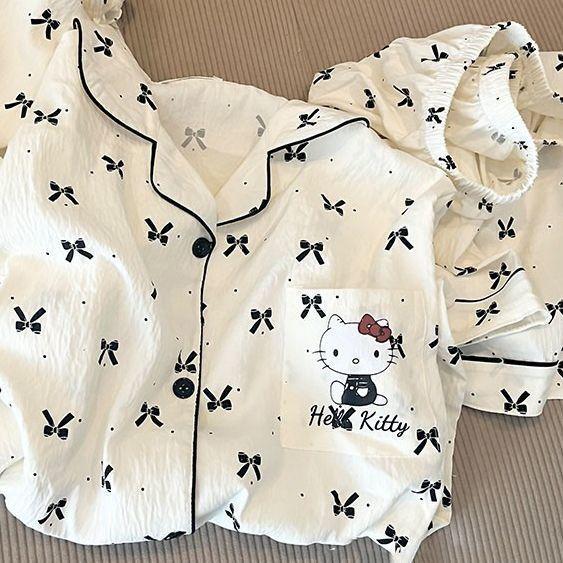 Korean version ins simple style sausage puppy pajamas women s summer short-sleeved shorts cardigan set women s loungewear S
Korean version ins simple style sausage puppy pajamas women s summer short-sleeved shorts cardigan set women s loungewear S