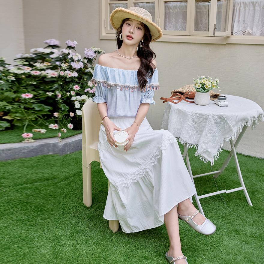 Дизайнерский костюм с открытыми плечами женский летний новый эффектный модный комплект из двух предметов: юбка с высокой талией XXL синий
Дизайнерский костюм с открытыми плечами женский летний новый эффектный модный комплект из двух предметов: юбка с высокой талией XXL синий