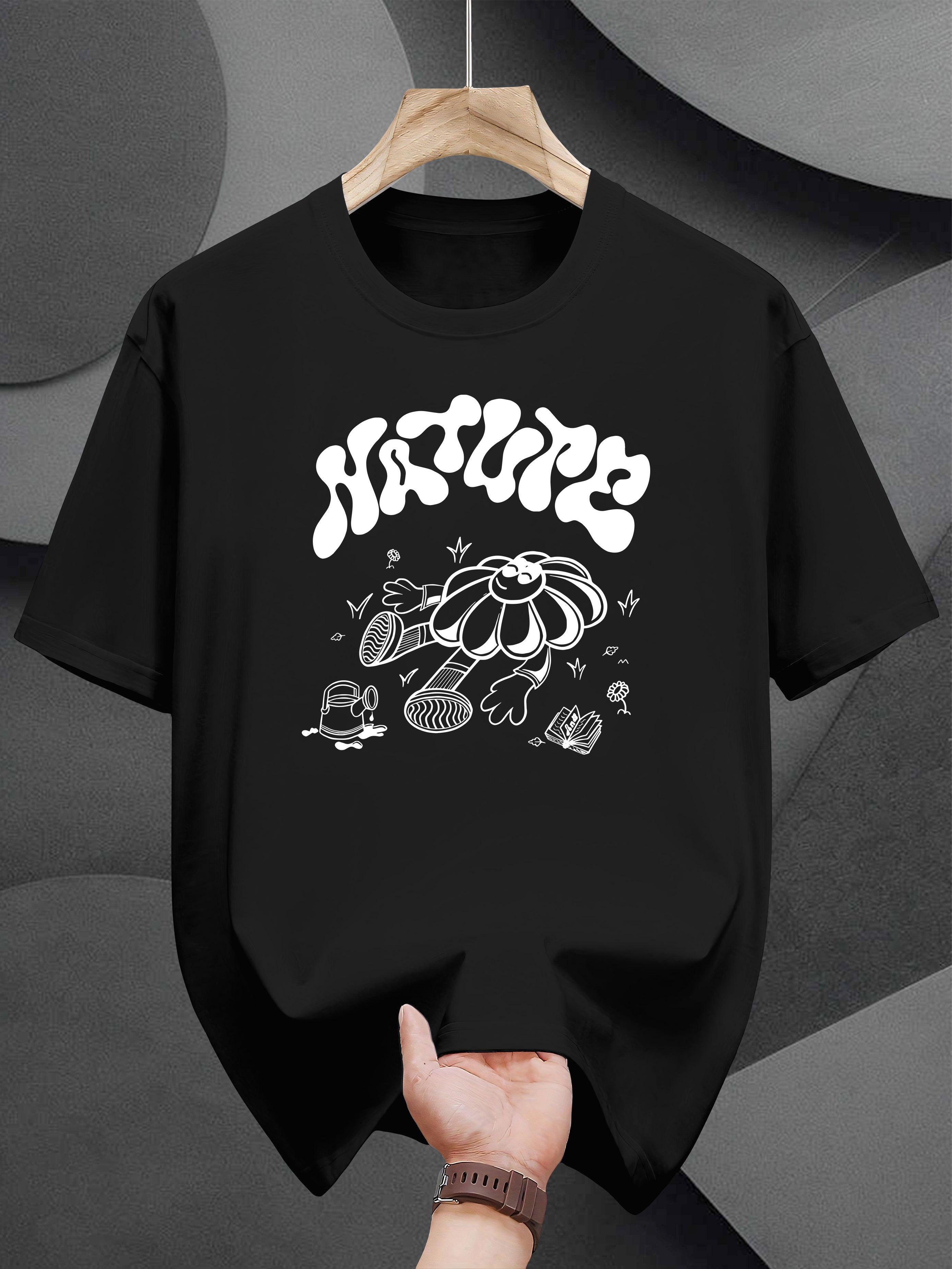 T-shirt with Nature-Inspired Graphic Print - Black Casual Summer Tee XXXL
T-shirt with Nature-Inspired Graphic Print - Black Casual Summer Tee XXXL