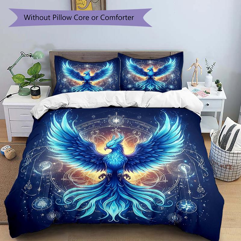 3pcs Blue Phoenix Rising Bedding Set Includes Quilt Cover and Pillowcases, Suitable for All Seasons J009 135x200cm
3pcs Blue Phoenix Rising Bedding Set Includes Quilt Cover and Pillowcases, Suitable for All Seasons J009 135x200cm