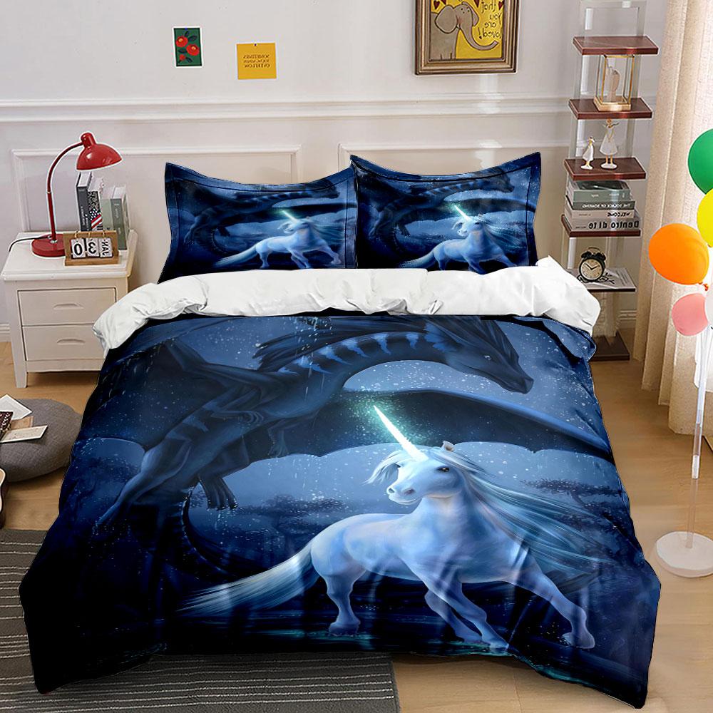 Unicorn and dragon design. Bedding sets Duvet cover sets Duvet covers Pillowcases(1 * Duvet Cover 2 * Pillowcases, without duvet insert) 135x200cm
Unicorn and dragon design. Bedding sets Duvet cover sets Duvet covers Pillowcases(1 * Duvet Cover 2 * Pillowcases, without duvet insert) 135x200cm