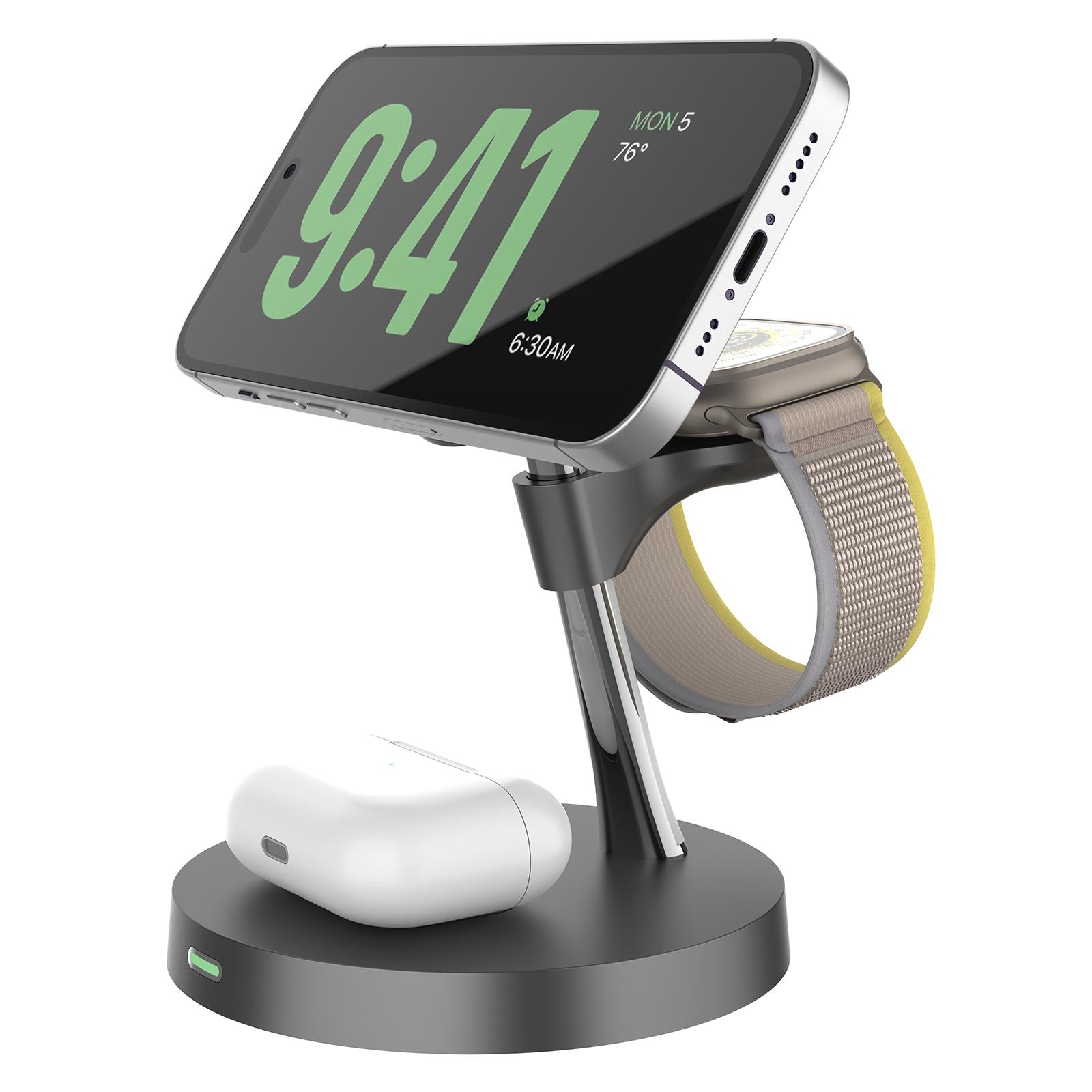 T269D 15W Magnetic Wireless Charger Phone Watch Earphone Fast Charging Station with Night Light B
T269D 15W Magnetic Wireless Charger Phone Watch Earphone Fast Charging Station with Night Light B