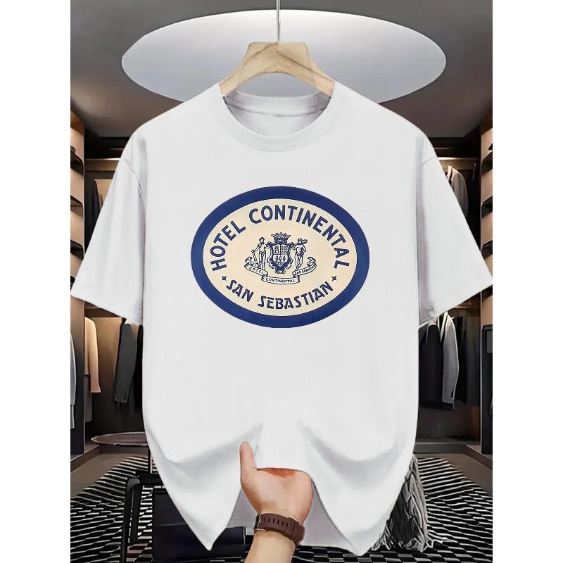European sizes Classic Crew Neck T-Shirt Featuring a Vintage Hotel Badge Design, Versatile And Easy Men S Wear Suitable S белый
European sizes Classic Crew Neck T-Shirt Featuring a Vintage Hotel Badge Design, Versatile And Easy Men S Wear Suitable S белый