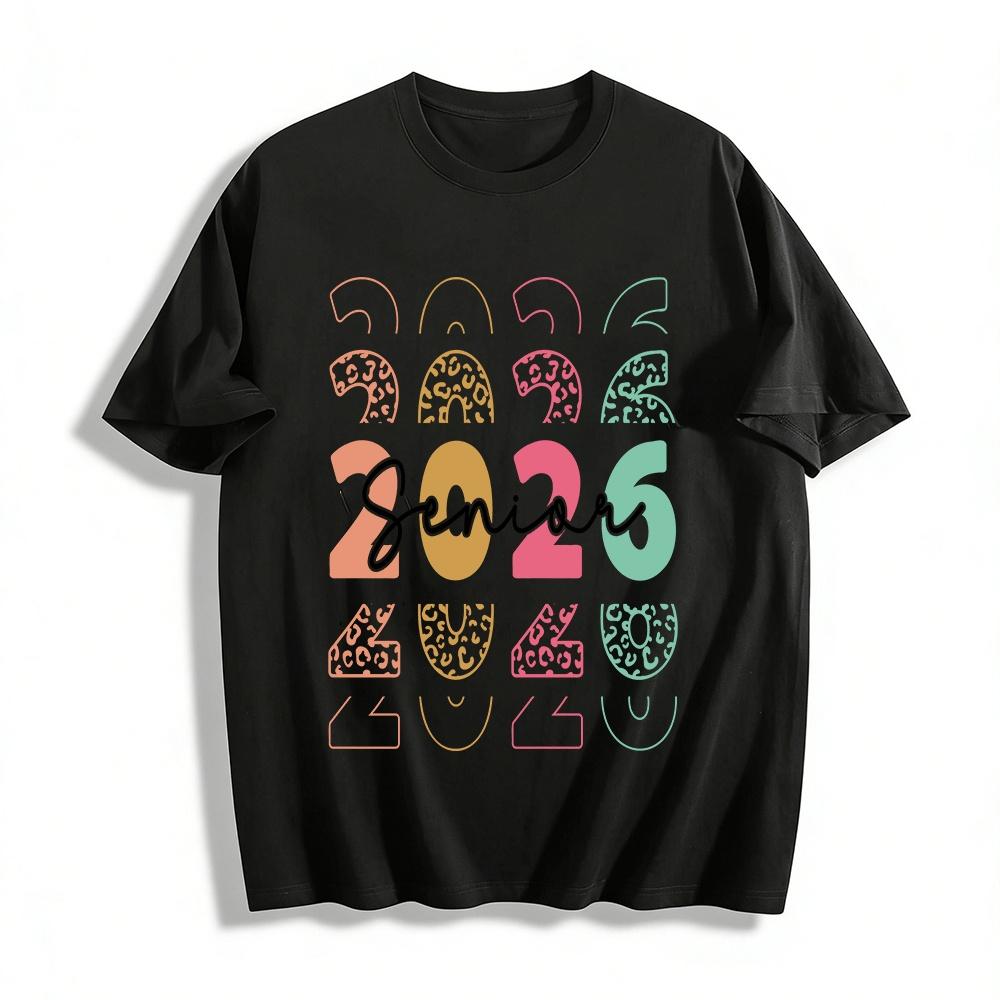 Class of 2026 Senior Leopard Print Graphic Casual Top Pure cotton T-shirt XXS
Class of 2026 Senior Leopard Print Graphic Casual Top Pure cotton T-shirt XXS