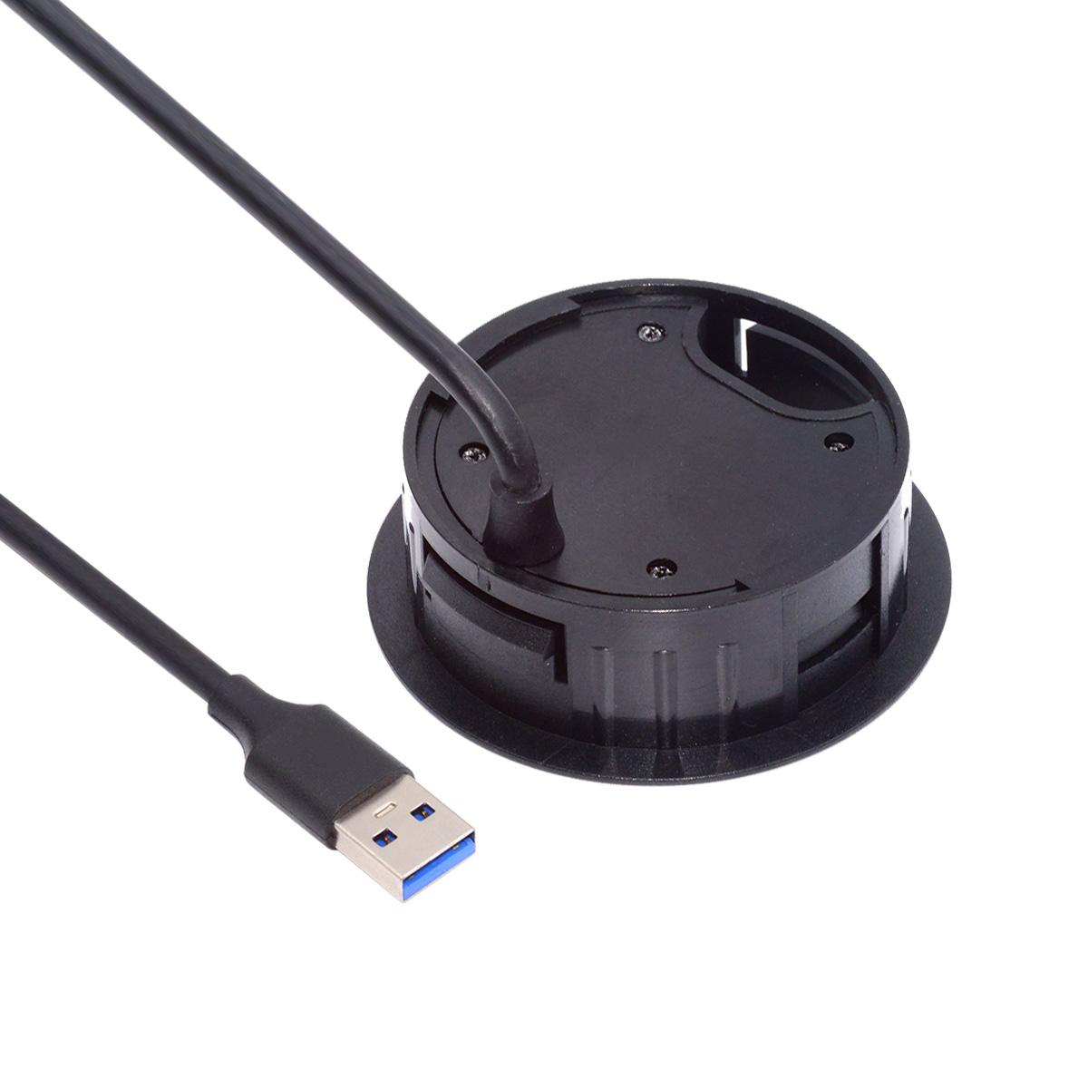 U3-095-HUB05 USB 3.0 Hub 2xUSB3.0+3.5mm+Type-C 60mm Desk Grommet Splitter Dock Station As Shown A
U3-095-HUB05 USB 3.0 Hub 2xUSB3.0+3.5mm+Type-C 60mm Desk Grommet Splitter Dock Station As Shown A