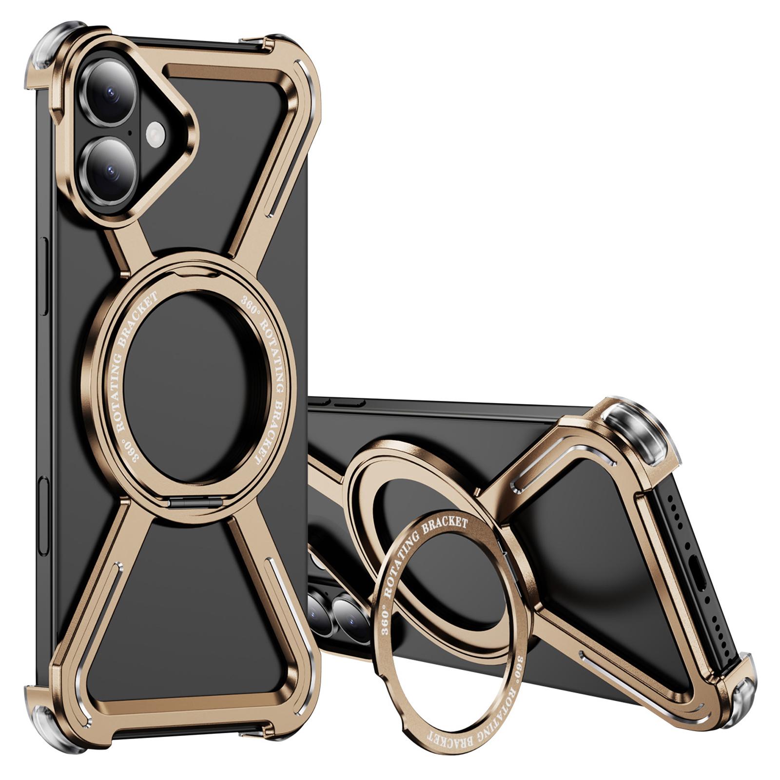 Бамперы для iPhone 16 Бесшовный металлический чехол-рамка Совместимый с MagSafe Подставка Gold
Бамперы для iPhone 16 Бесшовный металлический чехол-рамка Совместимый с MagSafe Подставка Gold