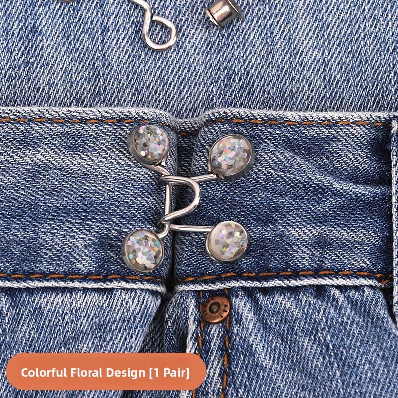 Adjustable Waist Jeans Button Invisible Pin Buckle No Sewing Needed Fixed Pants Tightening Clasp Home Fabric Sewing DIY Acces... 1 set (comes with storage box)
Adjustable Waist Jeans Button Invisible Pin Buckle No Sewing Needed Fixed Pants Tightening Clasp Home Fabric Sewing DIY Acces... 1 set (comes with storage box)