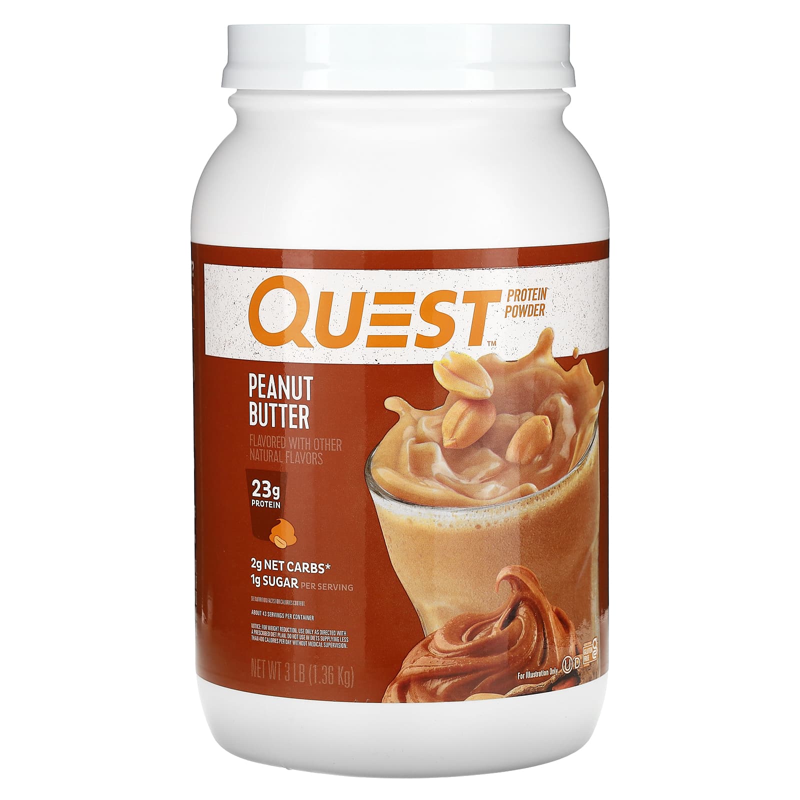 Protein Powder, Peanut Butter, 1.36Kg(3Lbs)
Protein Powder, Peanut Butter, 1.36Kg(3Lbs)