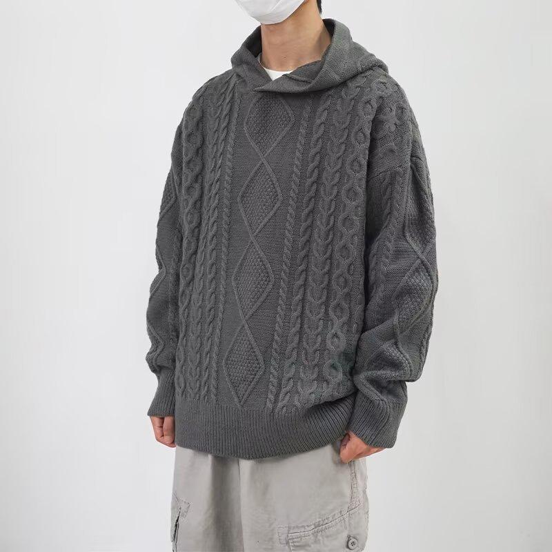 Men s Retro Cable Knit Hooded Pullover: Chic Autumn/Winter Casual Sweater XX-Large темно-сірий
Men s Retro Cable Knit Hooded Pullover: Chic Autumn/Winter Casual Sweater XX-Large темно-сірий