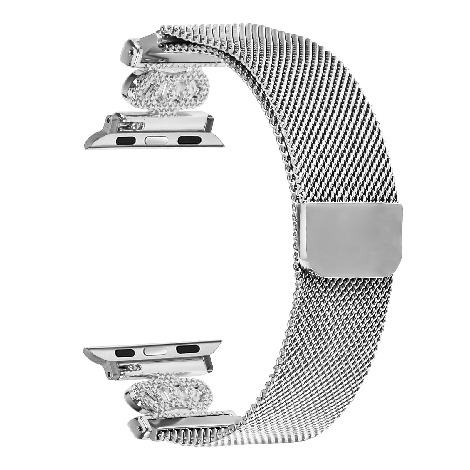 Watch Band For Apple Watch Series 10 9 8 7 SE 6 5 4 3 2 1 42mm 41mm 40mm 38mm Milanese Wrist Strap Silver Stainless Steel Crown Clasp As Shown A
Watch Band For Apple Watch Series 10 9 8 7 SE 6 5 4 3 2 1 42mm 41mm 40mm 38mm Milanese Wrist Strap Silver Stainless Steel Crown Clasp As Shown A