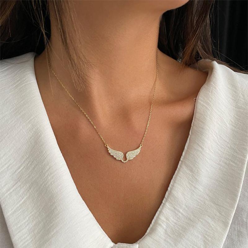 New Creativity Angel Wings Unique Design Pendant Necklace Classic Accessories All-match Personality Clavicle Chain Charm Jewerly
New Creativity Angel Wings Unique Design Pendant Necklace Classic Accessories All-match Personality Clavicle Chain Charm Jewerly