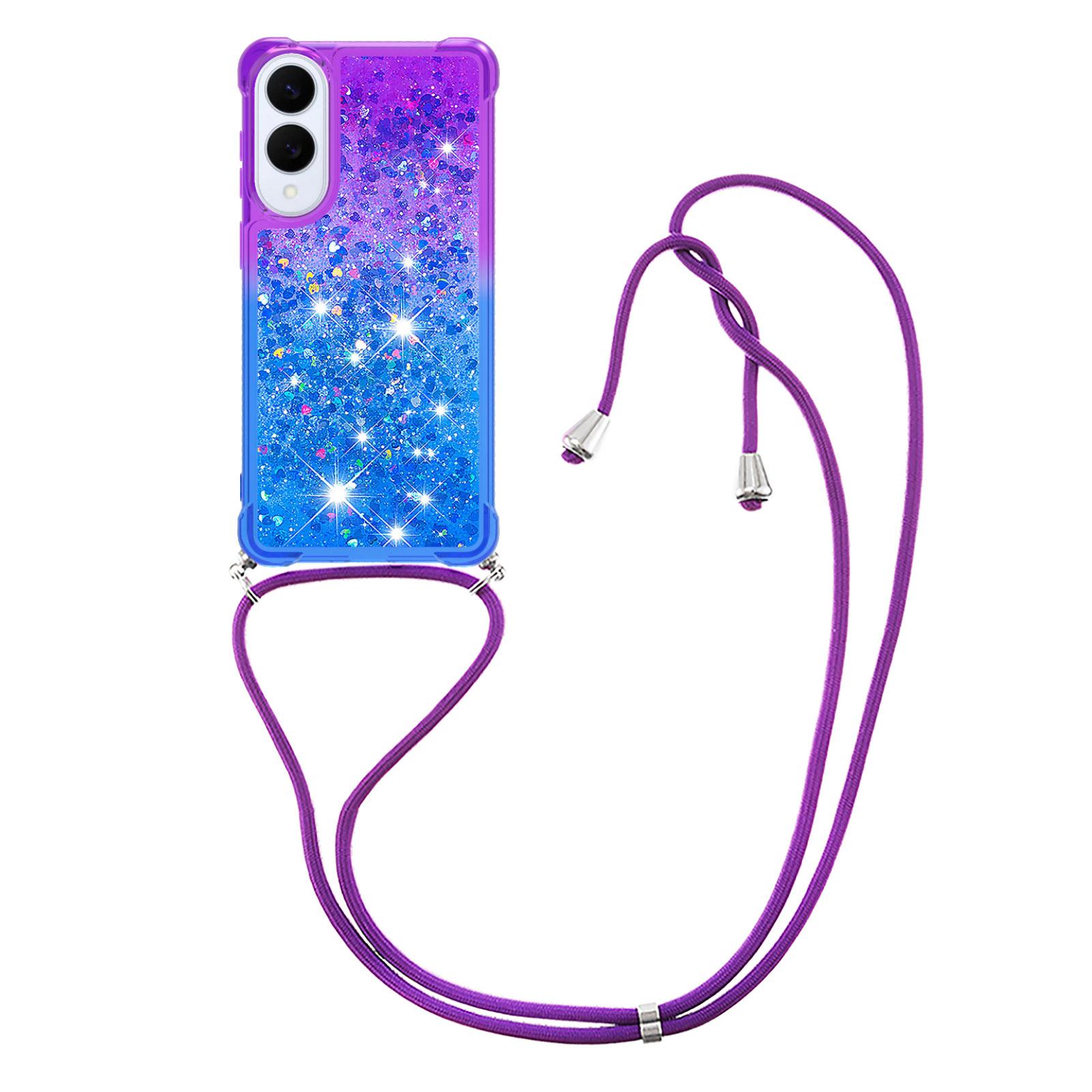 For Samsung Galaxy S25 Edge Phone Case Gradient Quicksand TPU Back Cover with Long Strap Purple/Blue
For Samsung Galaxy S25 Edge Phone Case Gradient Quicksand TPU Back Cover with Long Strap Purple/Blue