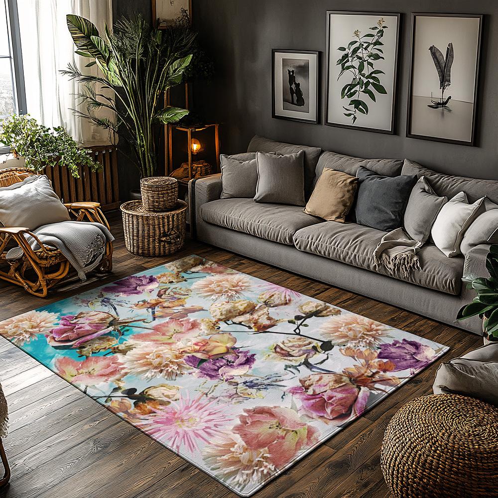 Floral Area Rug Vintage Persian Style Washable Non Slip Home Decor Living Room Bedroom Floor Mat Artistic Design Modern Rugs 60cm x 90cm
Floral Area Rug Vintage Persian Style Washable Non Slip Home Decor Living Room Bedroom Floor Mat Artistic Design Modern Rugs 60cm x 90cm