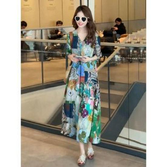 2026 Spring/Summer Korean Floral V-Neck Midi Dress for Women 2XL (100-115 lbs) квітковий
2026 Spring/Summer Korean Floral V-Neck Midi Dress for Women 2XL (100-115 lbs) квітковий