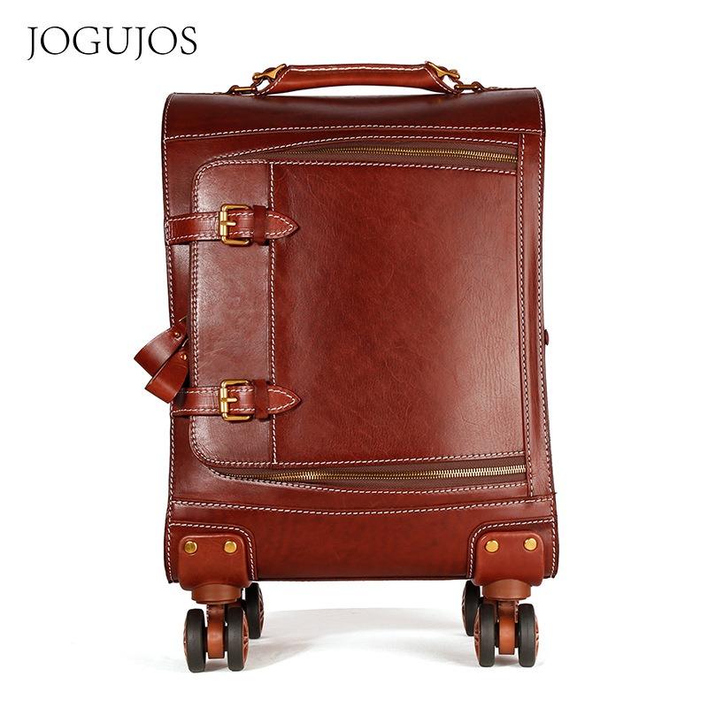 JOGUJOS кожаный ретро чемодан на колесиках 20 дюймов универсальное колесо дорожный кожаный чемодан кожа растительного дубления портативный чемодан
JOGUJOS кожаный ретро чемодан на колесиках 20 дюймов универсальное колесо дорожный кожаный чемодан кожа растительного дубления портативный чемодан