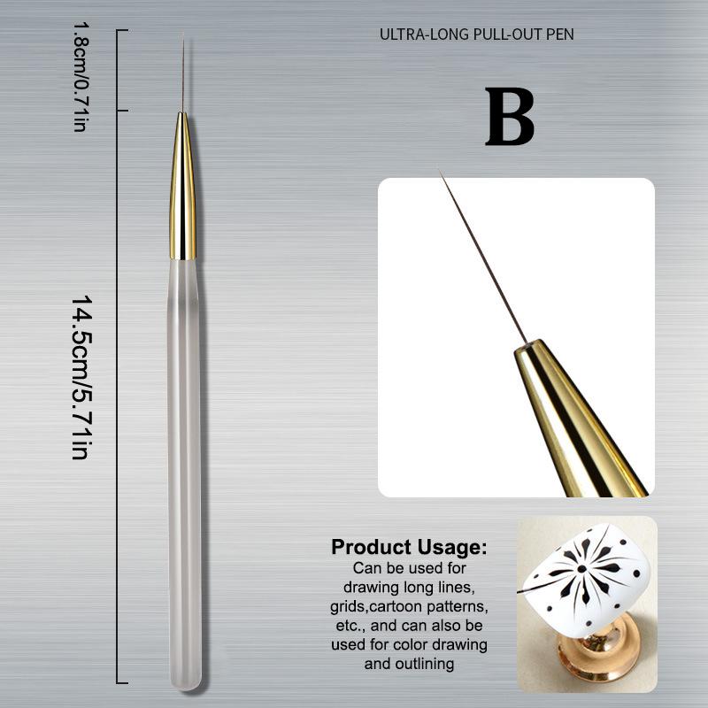 Nail Art Painting Brush Acrylic Lines Pen Stripes Grid Flower Butterfly Drawing Watercolor Brushes UV Gel DIY Design Manicure
Nail Art Painting Brush Acrylic Lines Pen Stripes Grid Flower Butterfly Drawing Watercolor Brushes UV Gel DIY Design Manicure