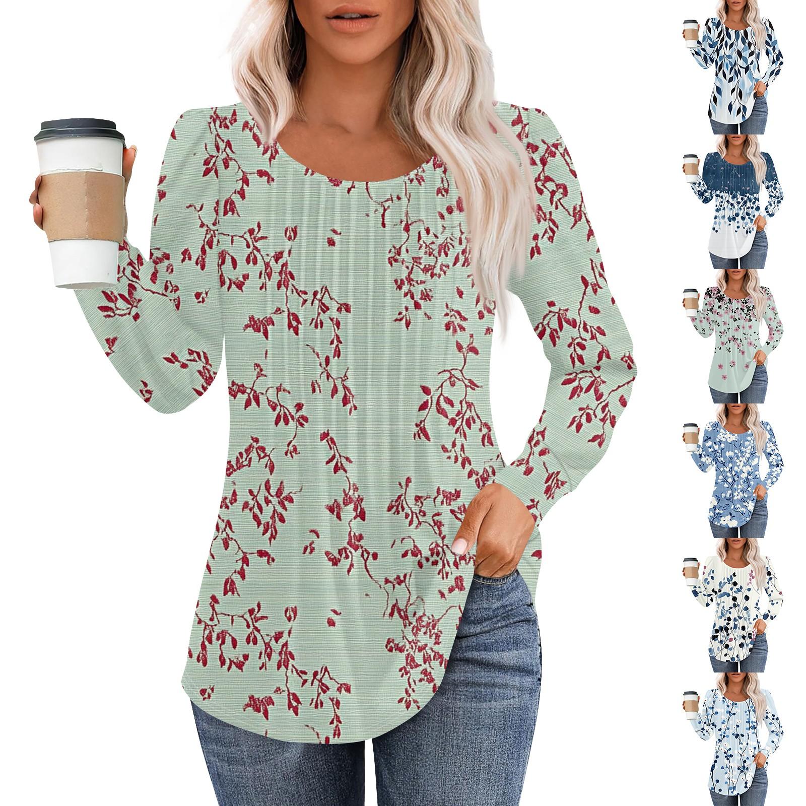 Women s Fashion Casual Pleated Round Neck Vintage Floral Print Long Sleeve T-Shirt Top XL
Women s Fashion Casual Pleated Round Neck Vintage Floral Print Long Sleeve T-Shirt Top XL