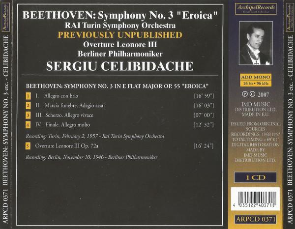 CD SERGIU CELIBIDACHE - Beethoven: Symphony No 3 ARPCD0371 Archipel 2007 Europe Classical Used
CD SERGIU CELIBIDACHE - Beethoven: Symphony No 3 ARPCD0371 Archipel 2007 Europe Classical Used